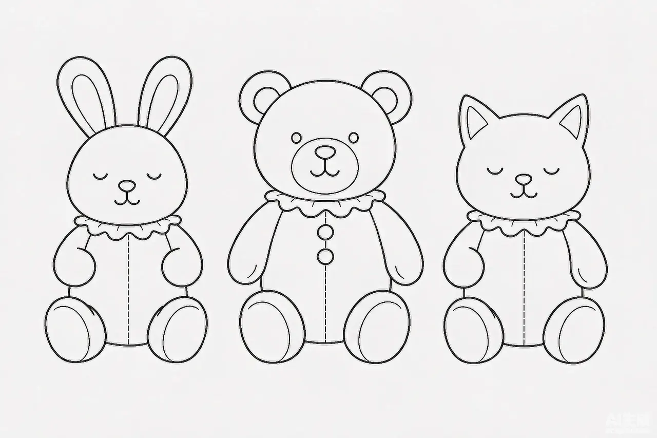 Animal line drawings